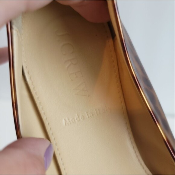 J.crew Patent Leather Leopard Print Ballet Flats Ballerina - Picture 13 of 16